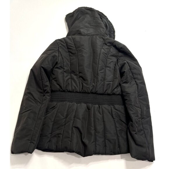 Zara Basic Faux Fur Lined Jacket in Black - Picture 2 of 3